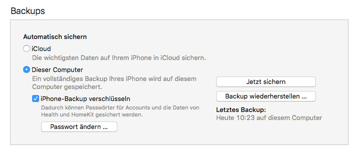 iPhoneBackup via iTunes So lassen sich zusätzliche ArchivSicherungen erstellen ›