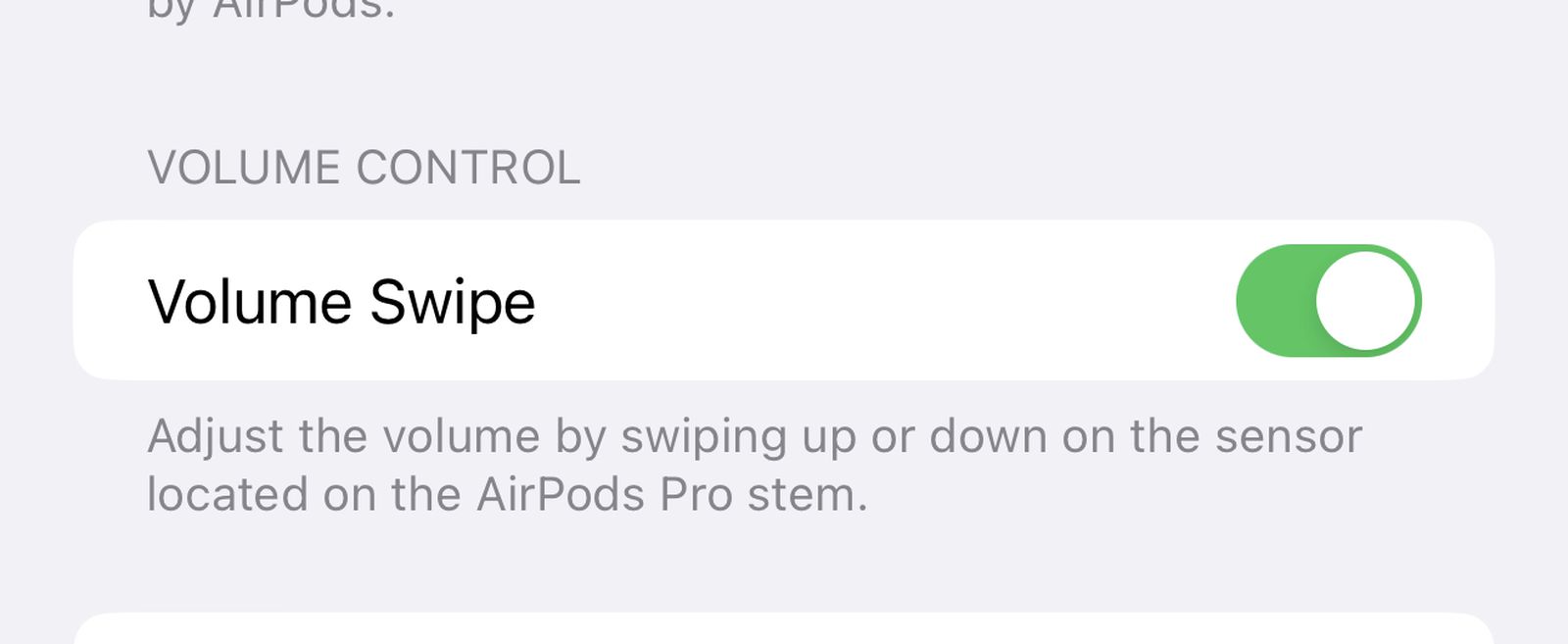 AirPods Pro 2 can increase decrease the volume, iOS 16.1 can turn off