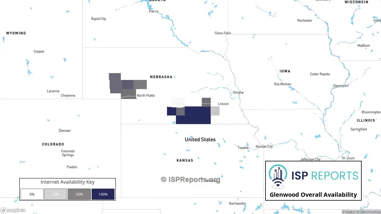 Glenwood Availability fiber and fixed wireless Coverage Maps