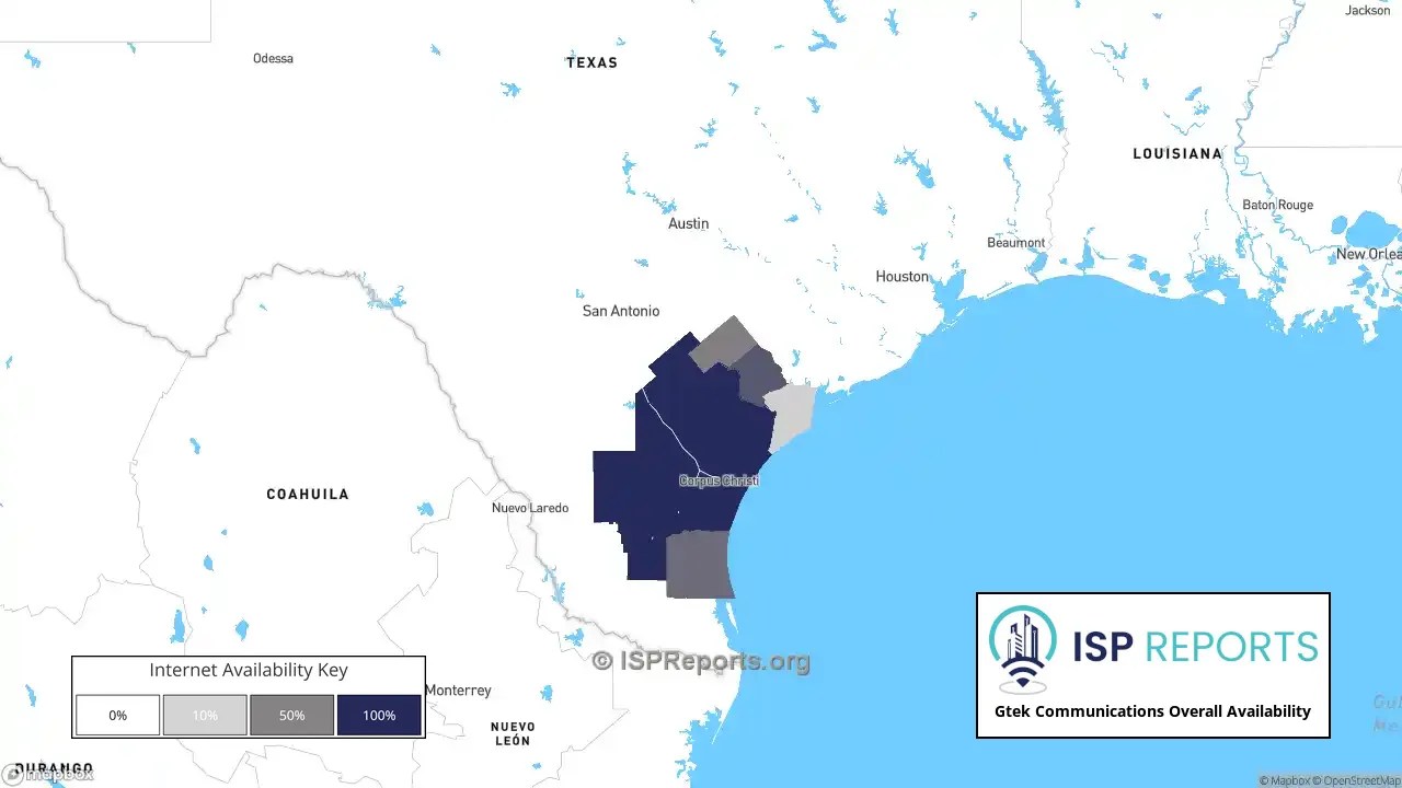 Gtek Communications Availability fixed wireless Coverage Maps