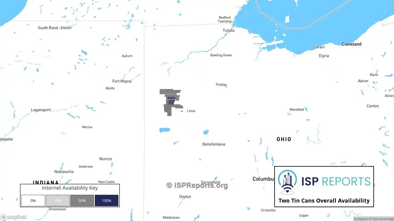 Two Tin Cans Availability fixed wireless Coverage Maps