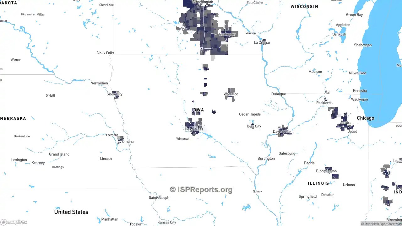 High Speed Providers in Iowa