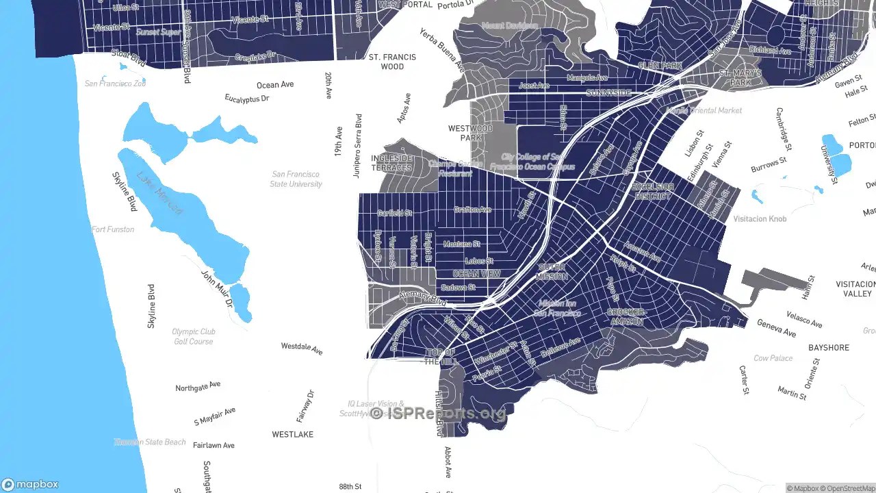 High Speed Providers in Ocean View, San Francisco, CA