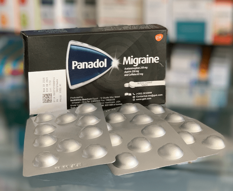 Panadol Migraine Панадол Мигрейн Знеболювальне 30 таб Єгипет ціна 364