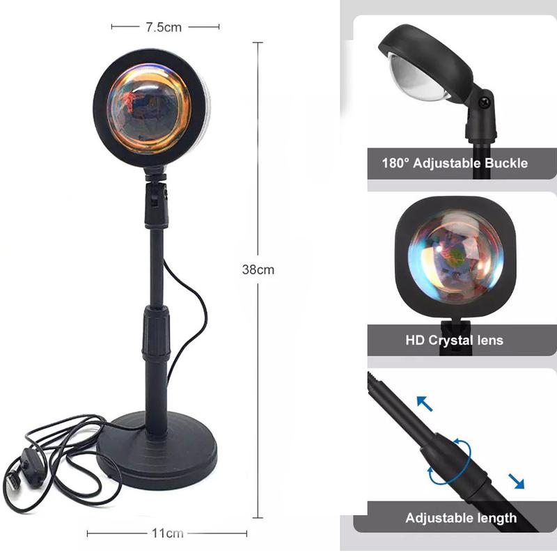 Проекционная лампа заката usb Sunset Lamp RGB c пультом