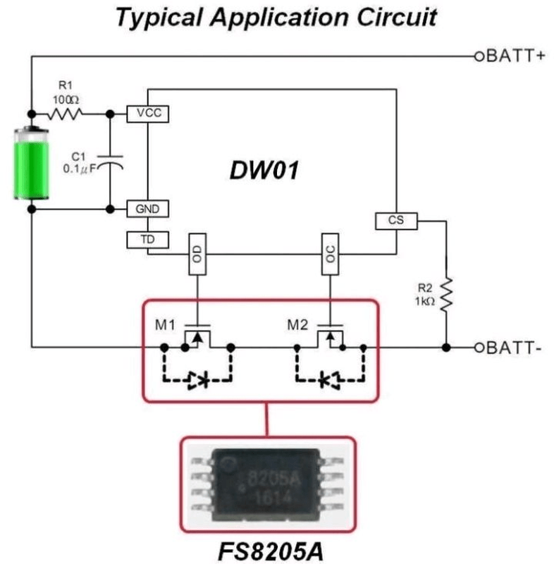 DW01A Battery Protection IC Pinout, Datasheet, Equivalent,, 52% OFF