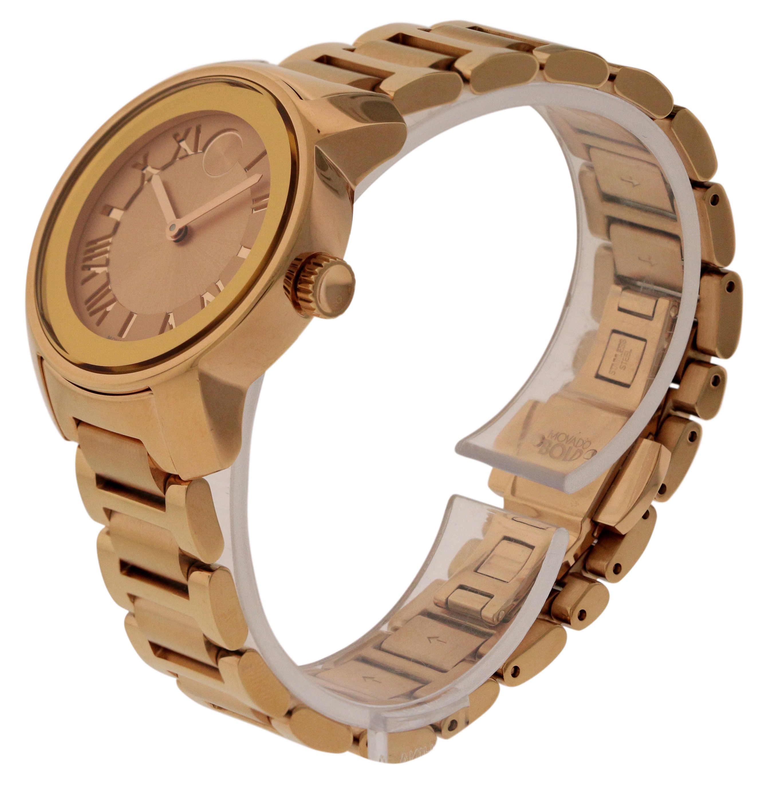 Movado Bold Rose Gold Ladies Watch 3600441 eBay