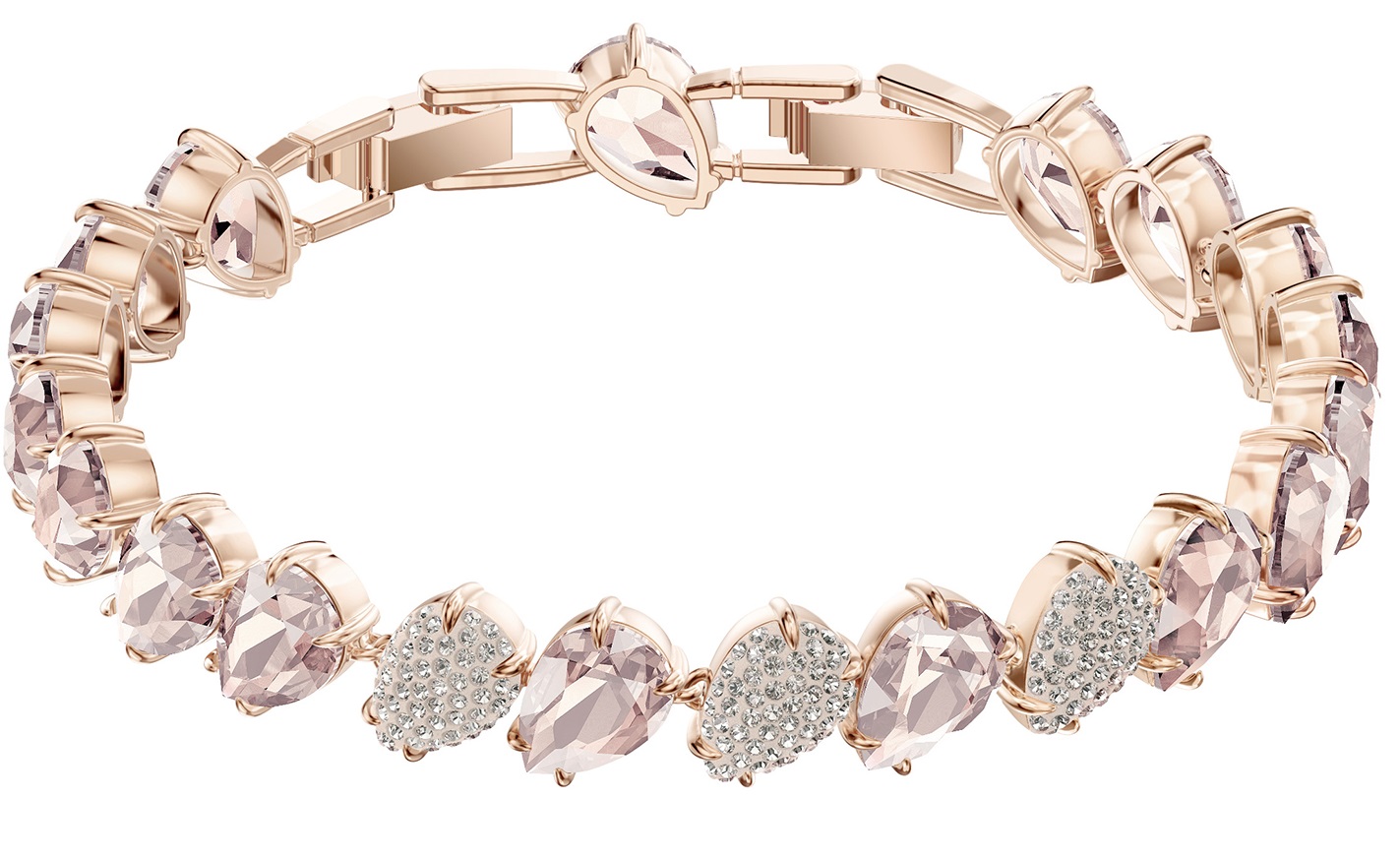 Swarovski Mix Women's Bracelet Pink, Rose Gold Plated for sale online