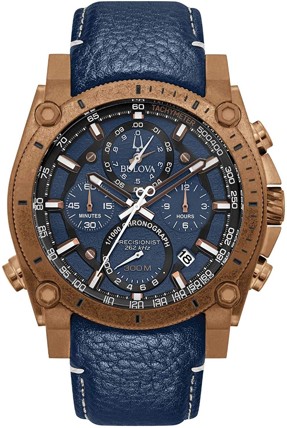 Bulova Precisionist Chronograph Mens Watch 97B186 42429570115 eBay