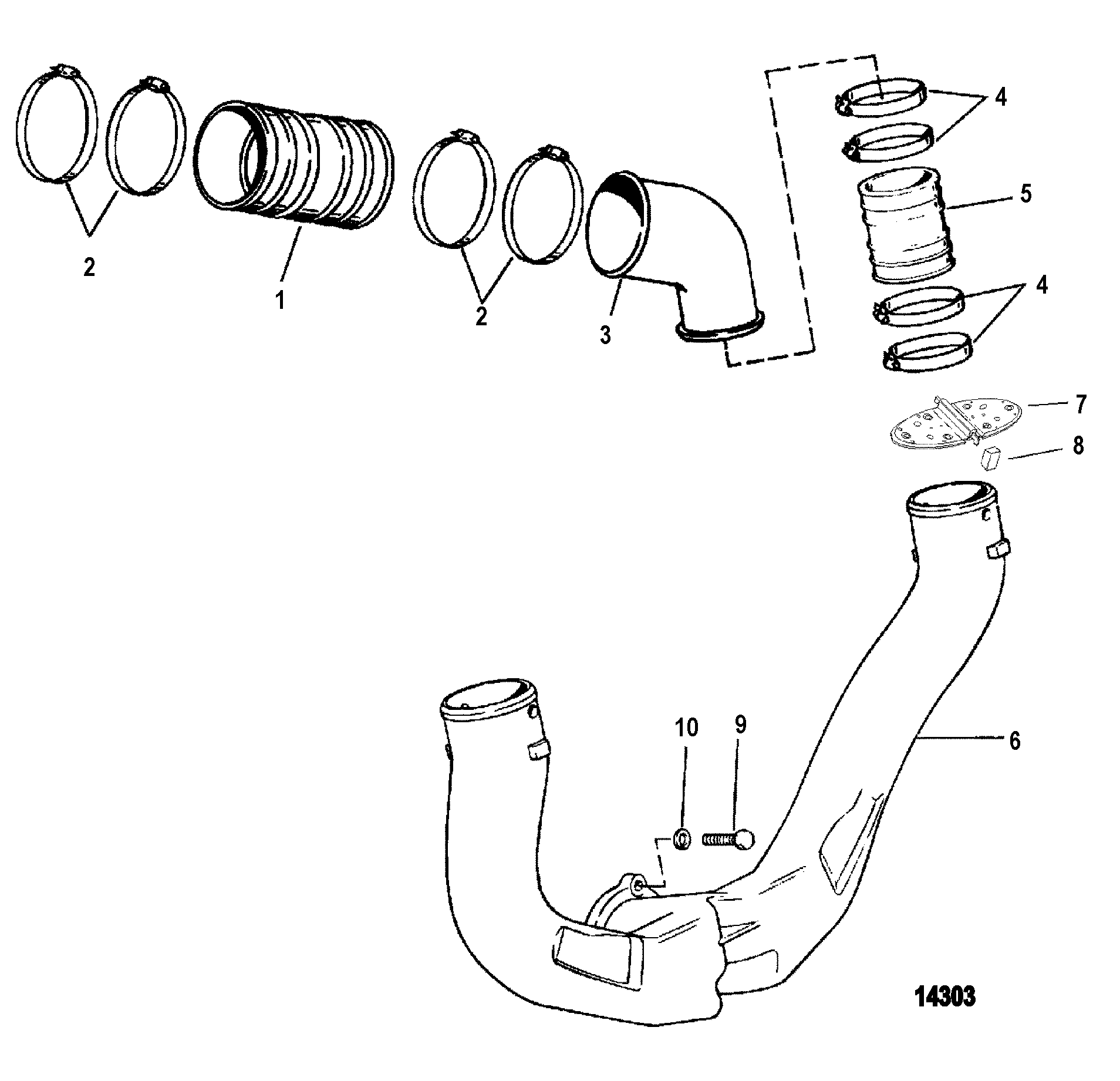 Mercruiser Alpha One Exhaust Diagram