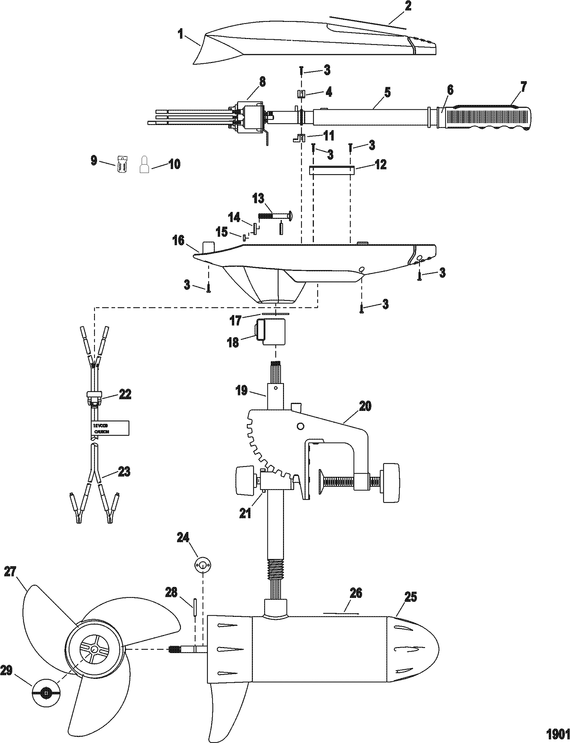 motorguide trolling motor parts diagram