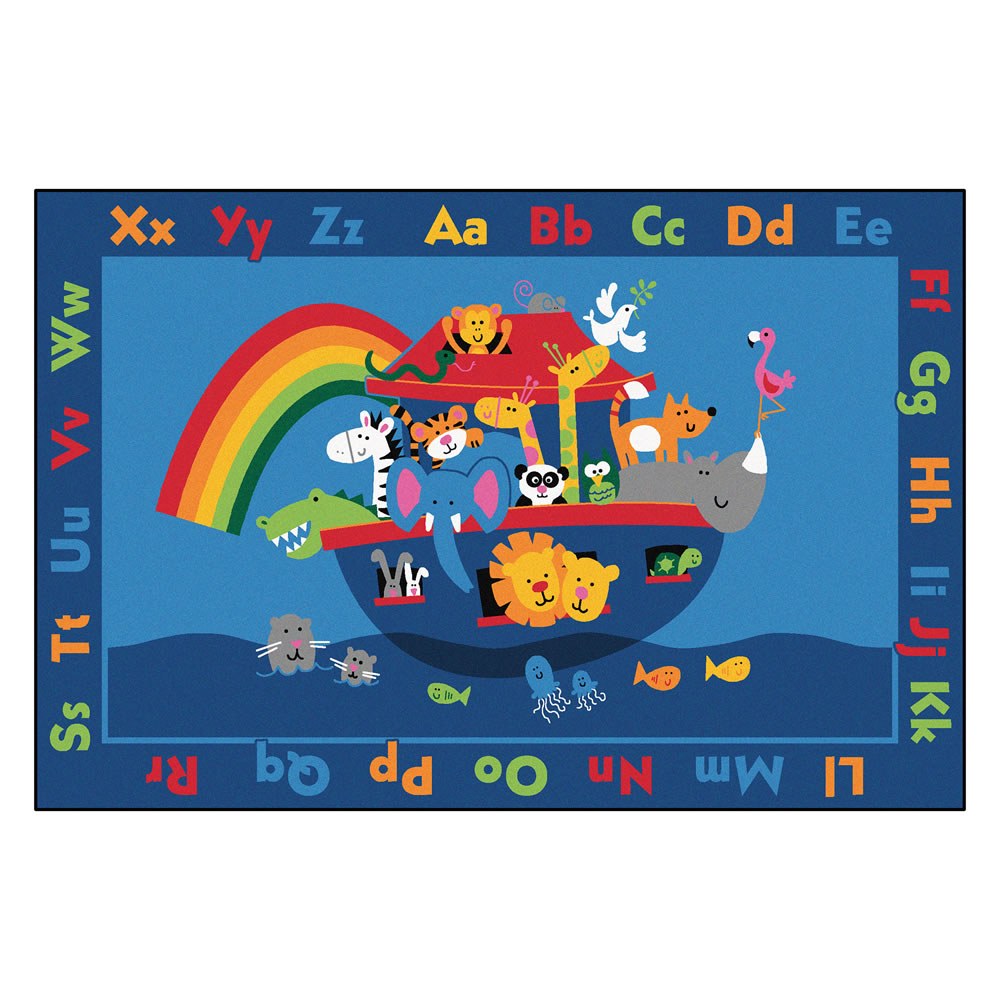 Noah's Alphabet Animals KID Value PLUS Rug 6' x 9' Rectangle