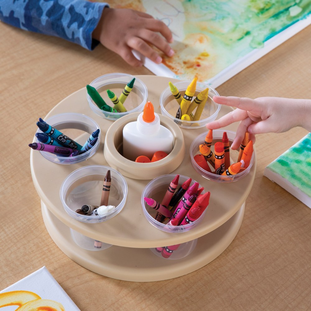 Spinning Tabletop Art Storage