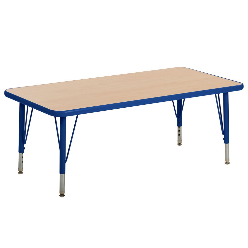Nature Color 30" x 72" Rectangle Table with Adjustable Legs