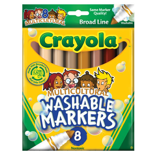 Crayola® 8Count Multicultural Washable Markers Single Box