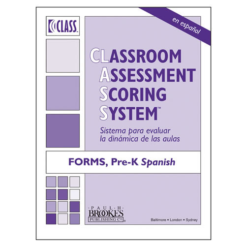 CLASS® Score Sheets PreK Forms Set of 10 Spanish