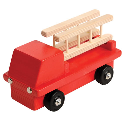 Birch and Maple Wooden Fire Truck