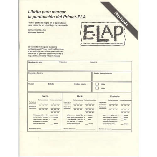ELAP™ Scoring Booklets (20) Spanish