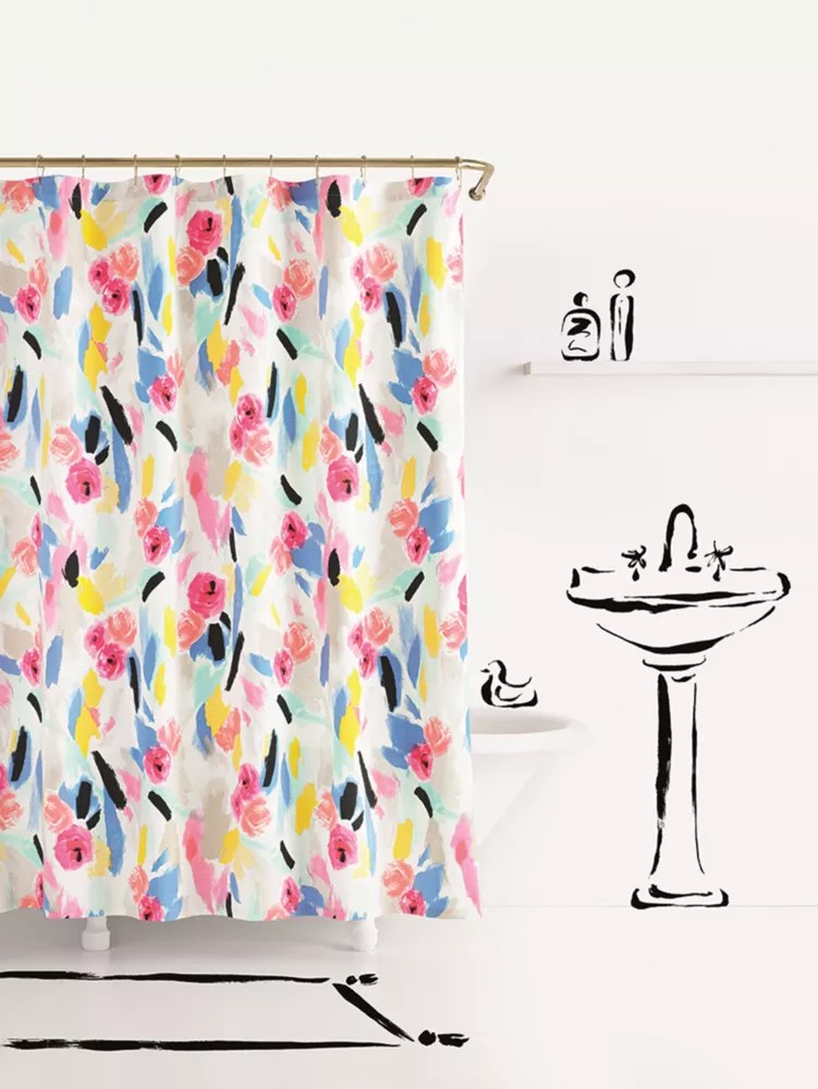 Paintball Floral Shower Curtain Kate Spade New York