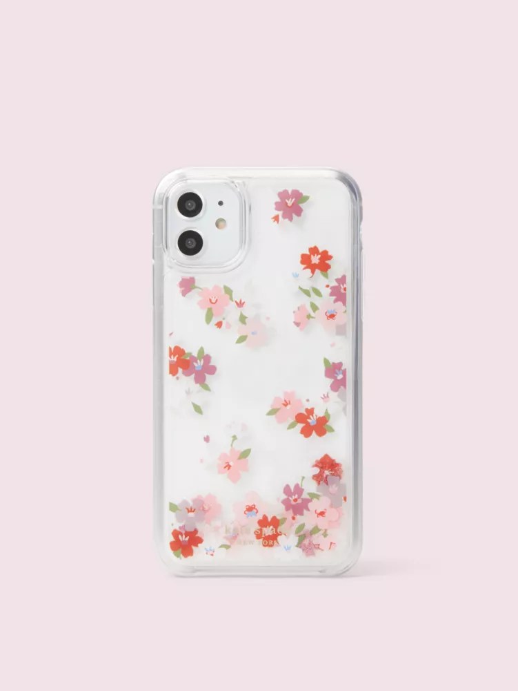 Cherry Blossom Liquid Glitter Iphone 11 Case Kate Spade UK