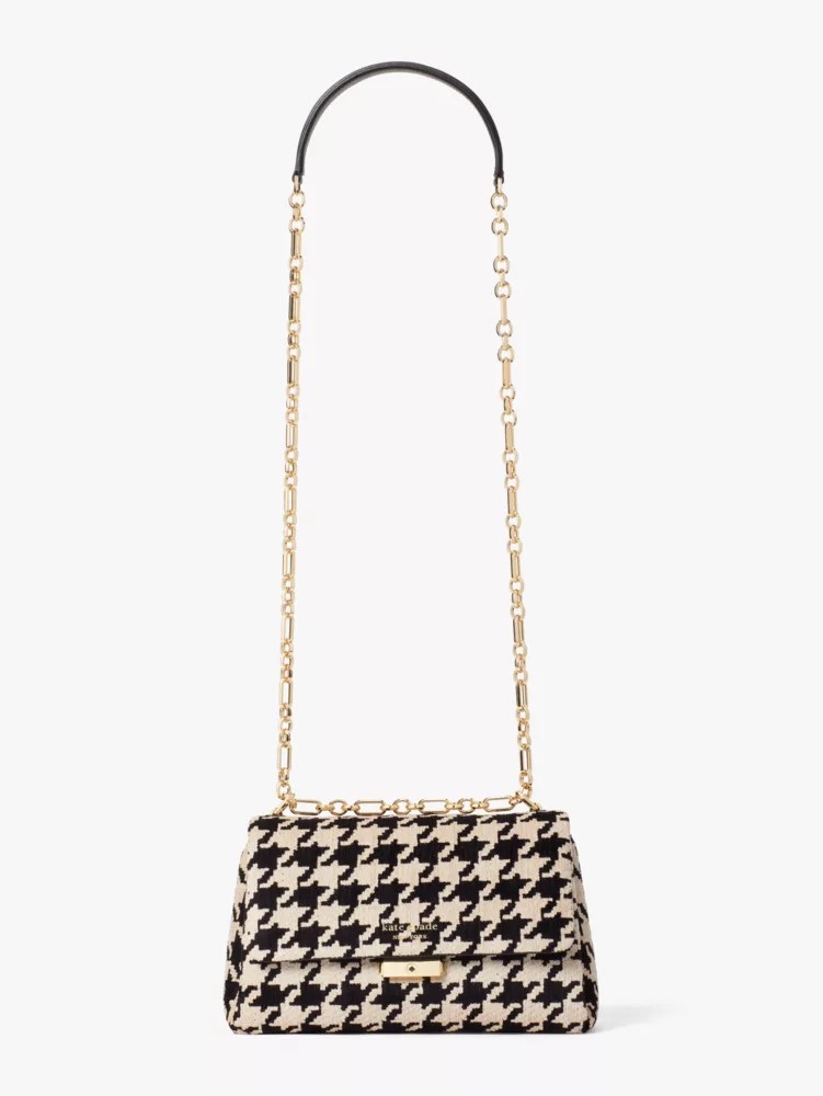 Carlyle Houndstooth Medium Shoulder Bag Kate Spade UK