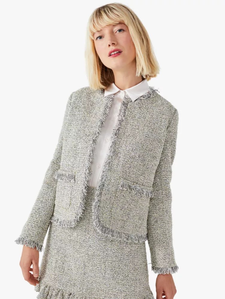 Metallic Tweed Jacket Kate Spade New York