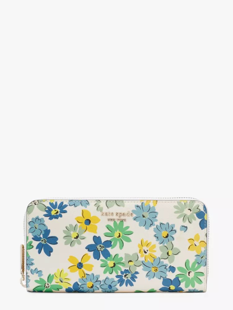Spencer Floral Medley Zip Around Continental Wallet Kate Spade New York