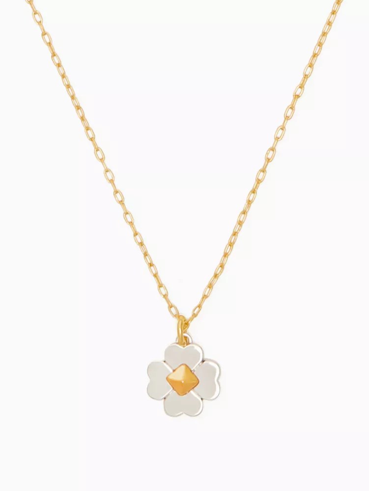 Spades & Studs Metal Pendant Necklace Kate Spade Outlet