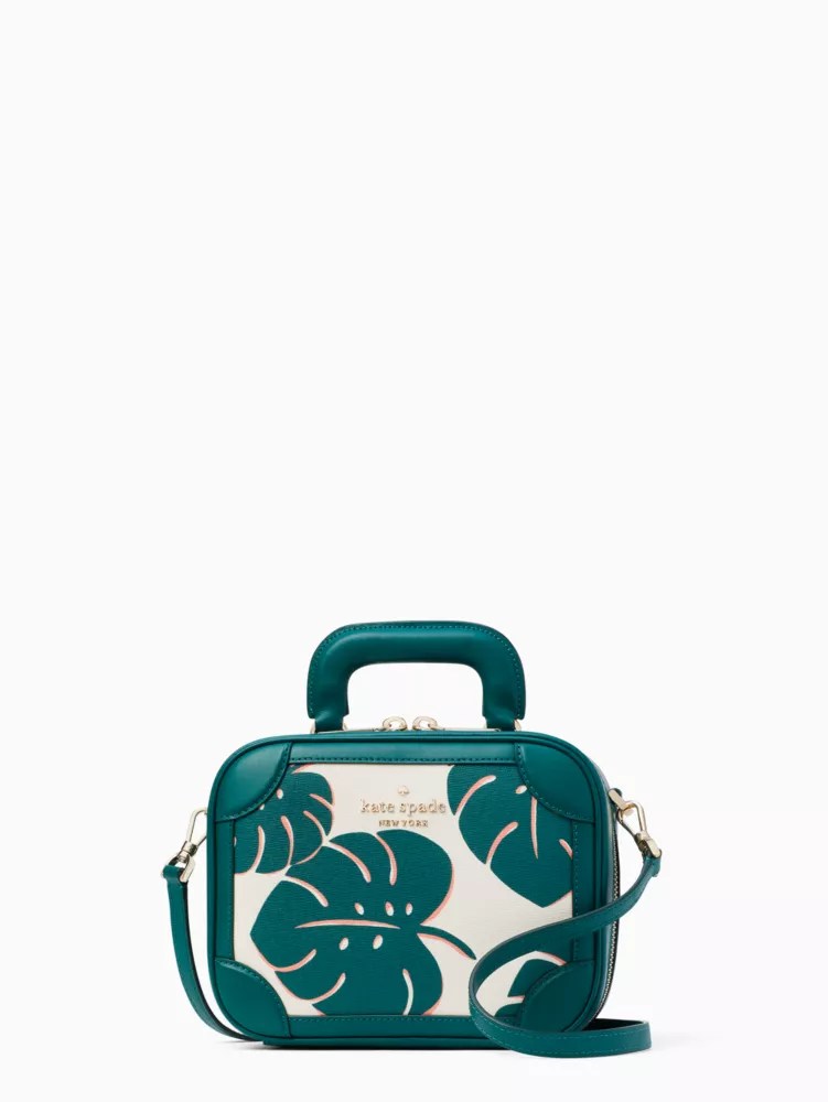 Monstera Leaves Traveler Trunk Crossbody Bag Kate Spade Surprise