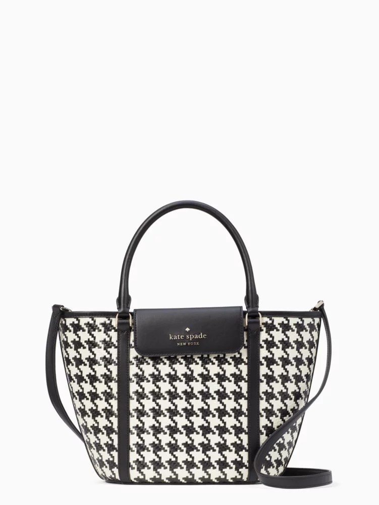 Women's black multi. cruise houndstooth medium tote Kate Spade New