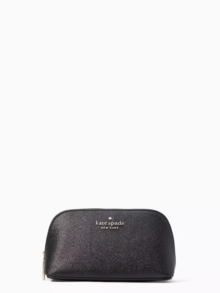 Arriba 63+ imagen kate spade black glitter makeup bag Thptnganamst.edu.vn