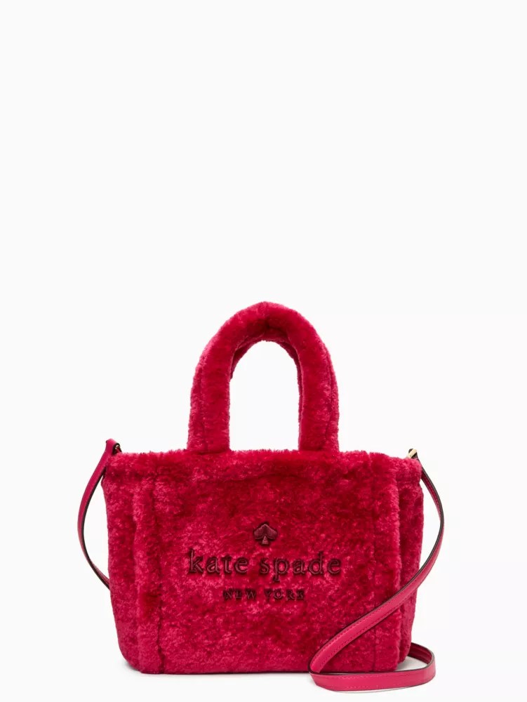 Top 50+ imagen kate spade fuzzy tote bag Viaterra.mx
