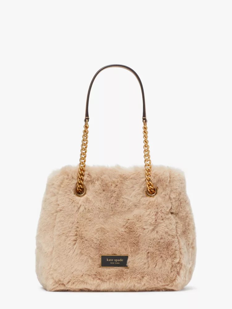Total 54+ imagen kate spade fur tote Abzlocal.mx