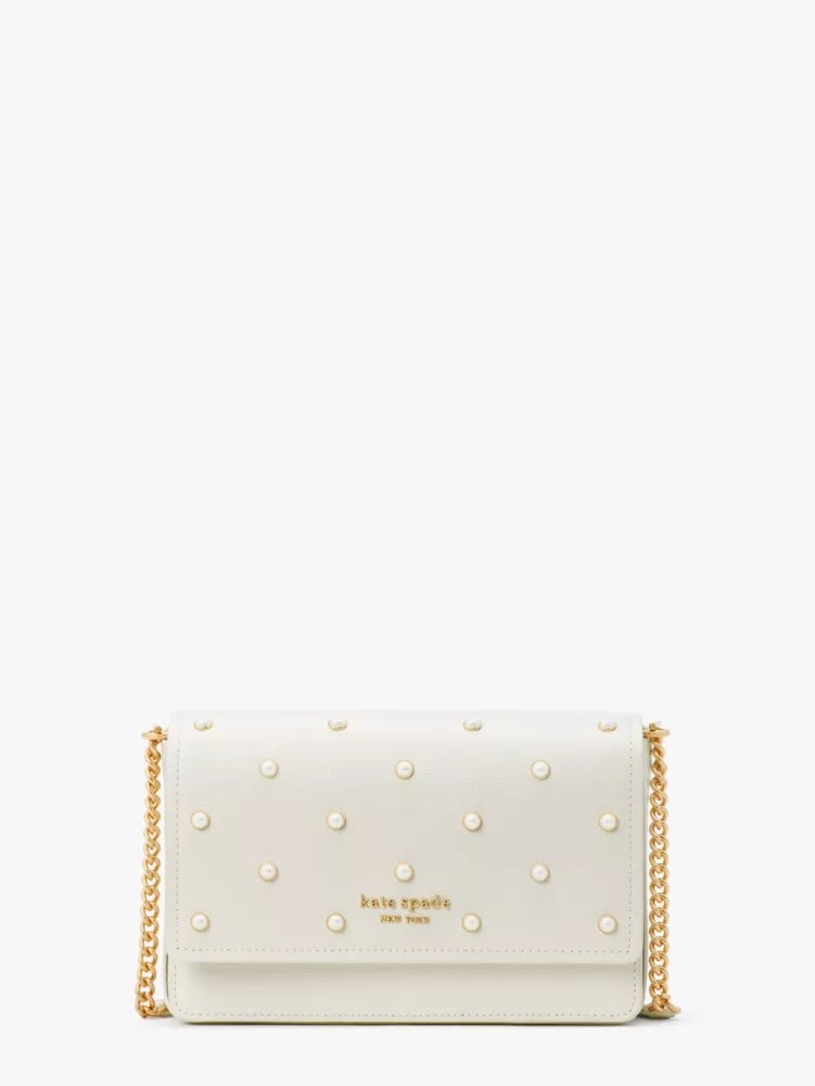 Purl Embellished Flap Chain Wallet Kate Spade UK