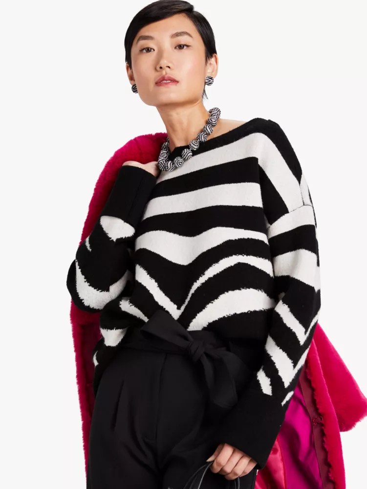Bold Zebra Sweater Kate Spade New York