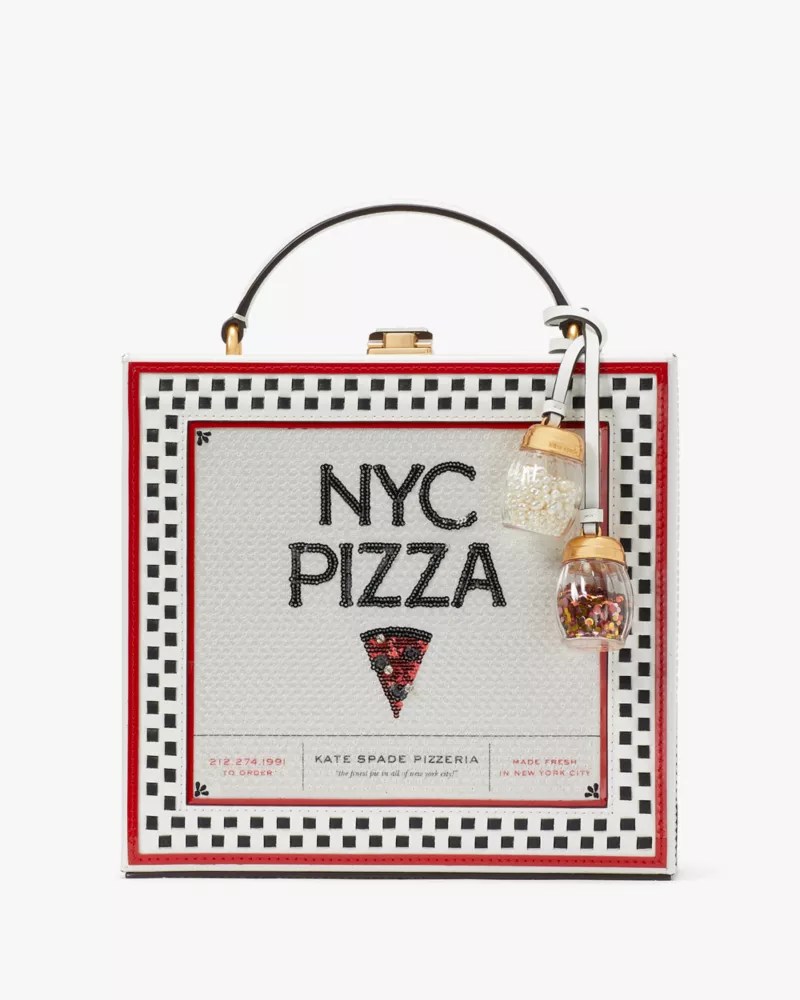 Slice 3 D Pizza Box Top Handle Bag Kate Spade New York