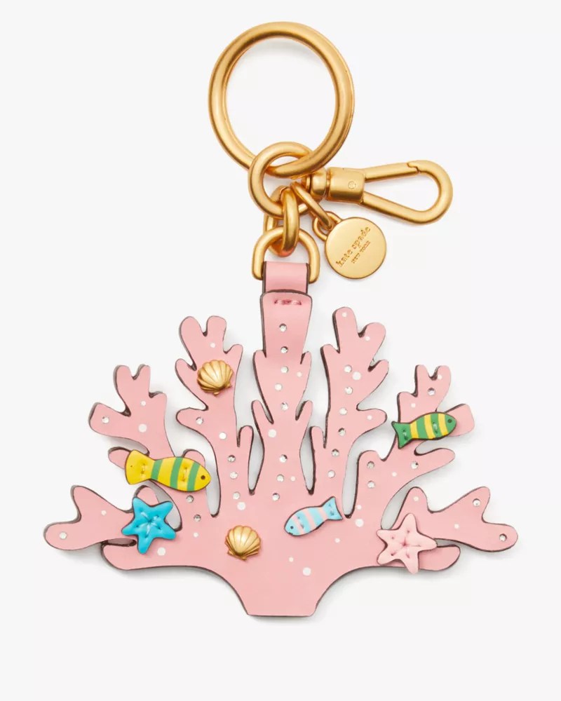 Kate Spade What The Shell Embellished Coral Reef Key Fob Big Apple Buddy