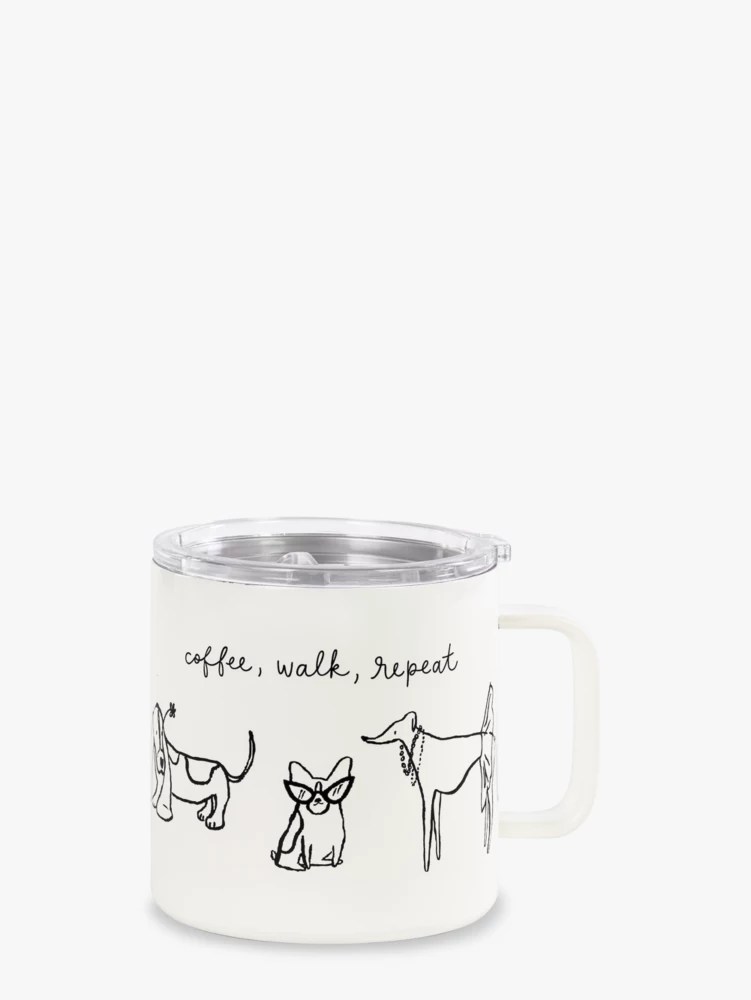 Dog Party Stainless Steel Coffee Mug Kate Spade New York
