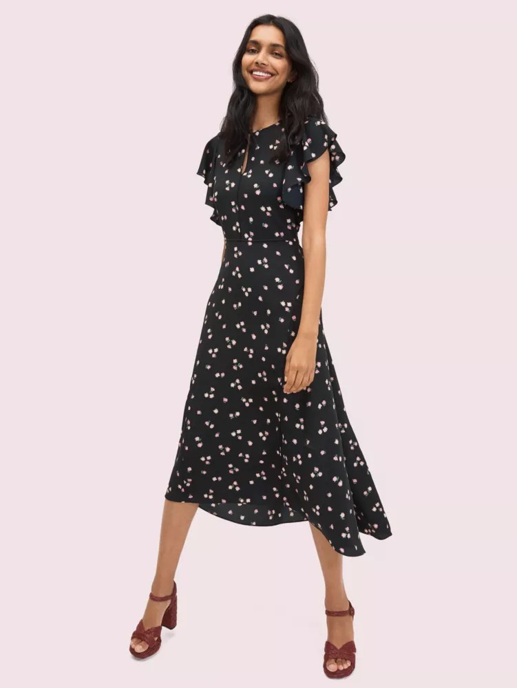 Ditsy Begonia Flutter Sleeve Dress Kate Spade Surprise