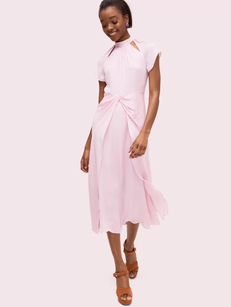 Silk Fluid Midi Dress Kate Spade
