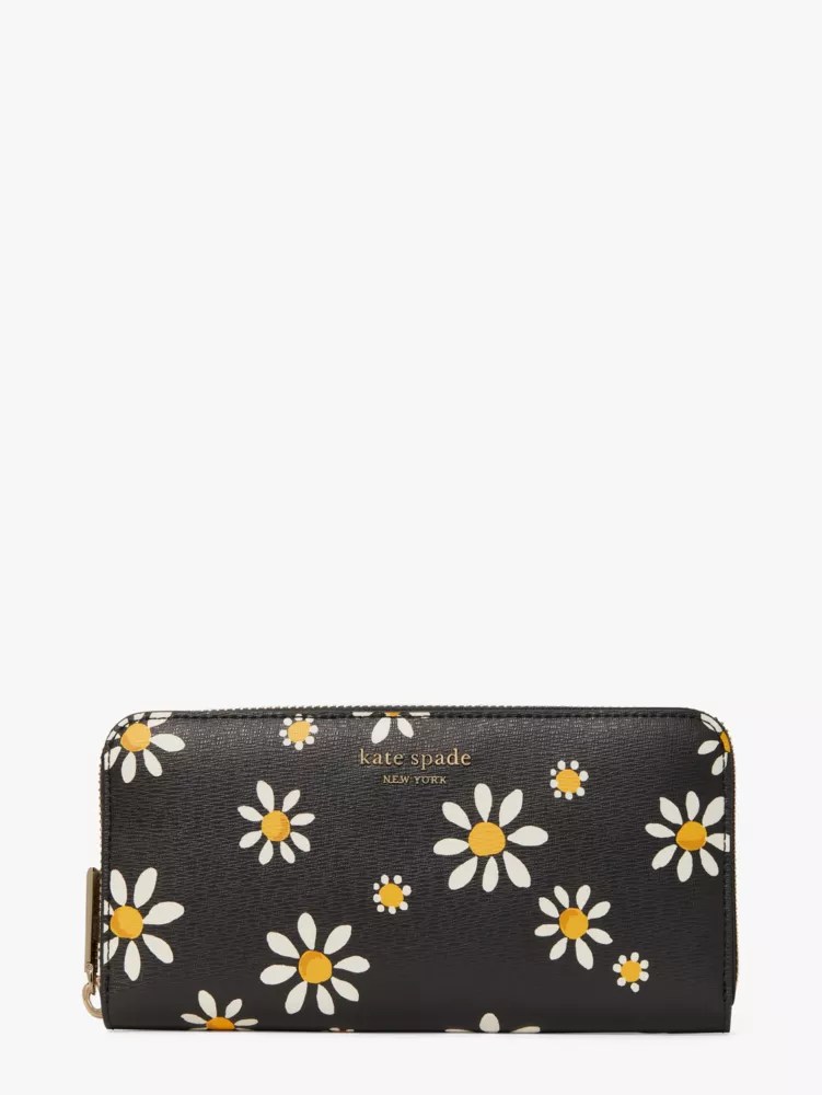 Spencer Daisy Dots Zip Around Continental Wallet Kate Spade UK