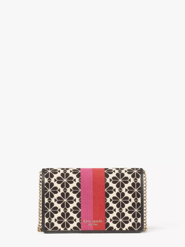 Spade Flower Jacquard Stripe Chain Wallet Kate Spade New York