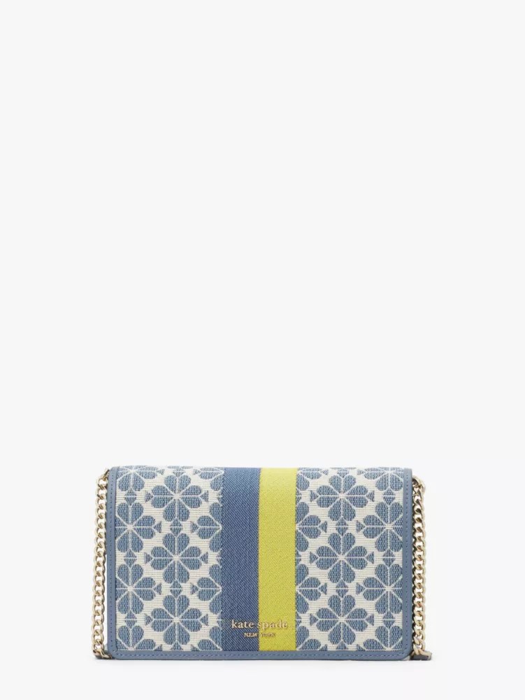 Spade Flower Jacquard Stripe Chain Wallet Kate Spade New York