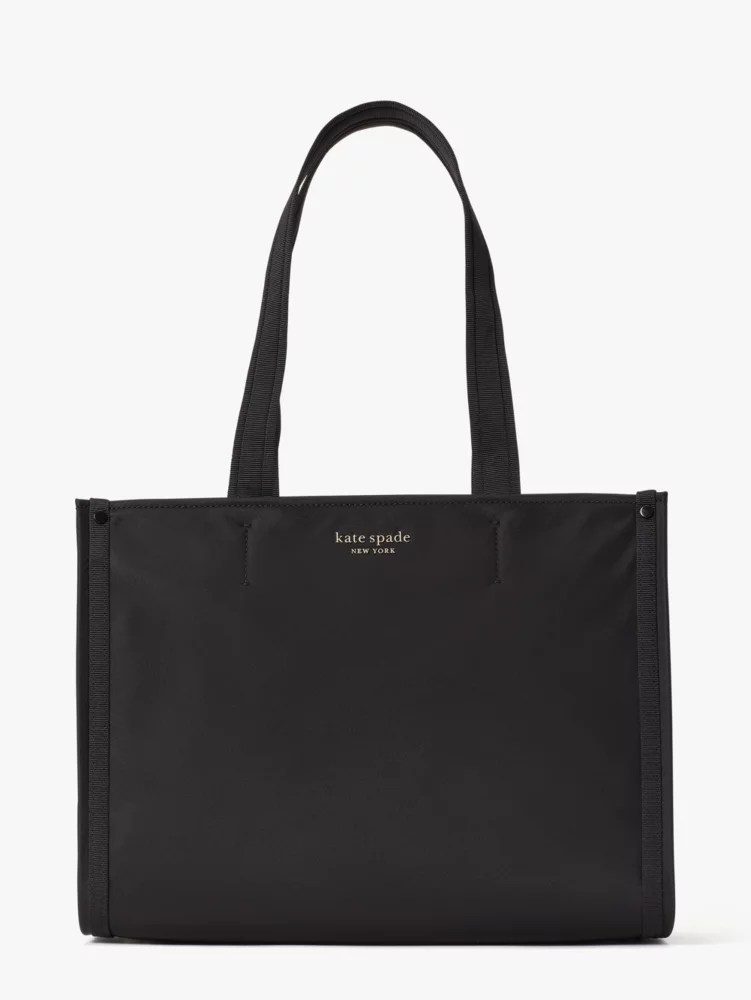 Women's black the little better sam nylon medium tote Kate Spade New York