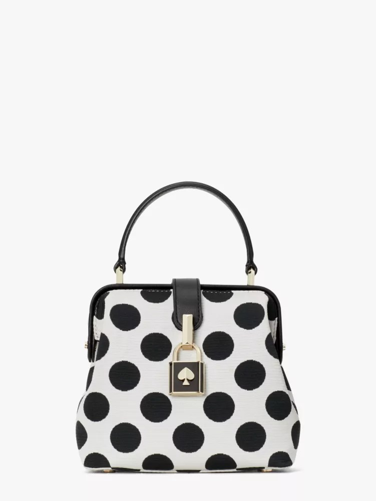 Arriba 123+ imagen kate spade black and white polka dot tote