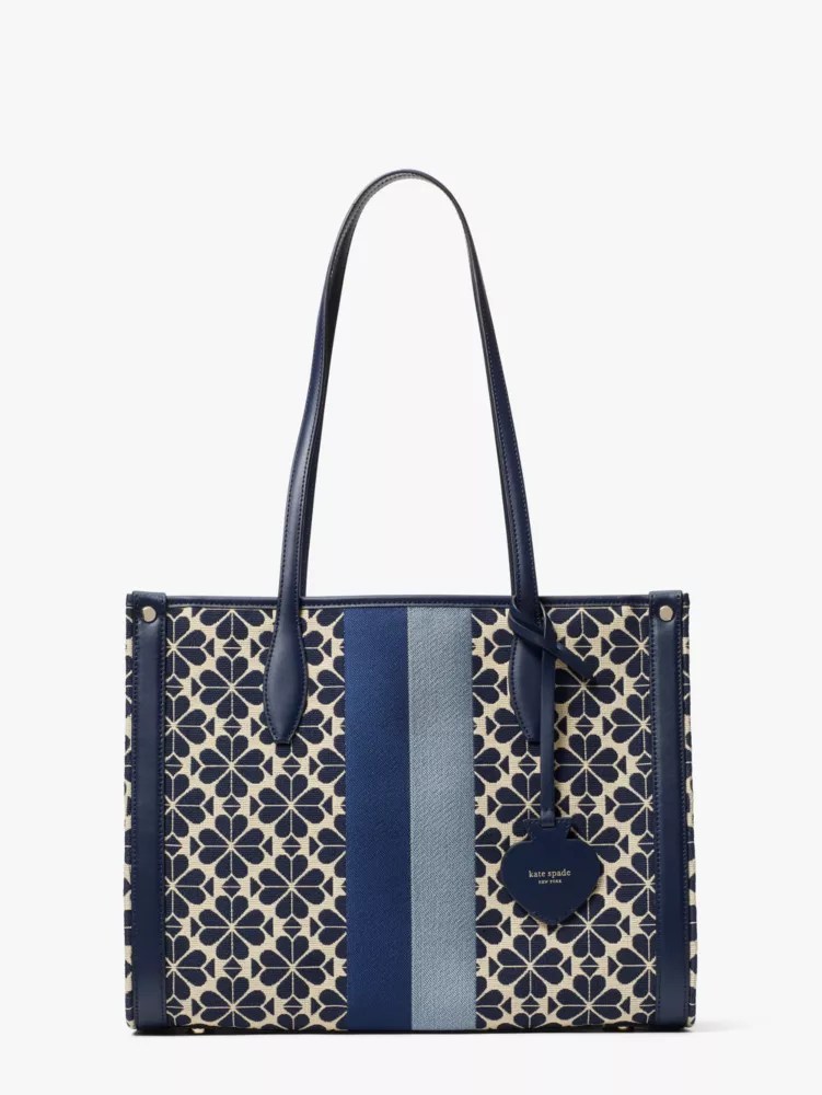 Spade Flower Jacquard Stripe Market Medium Tote Kate Spade New York