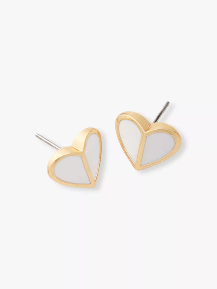 Heritage Spade Small Heart Studs Kate Spade UK