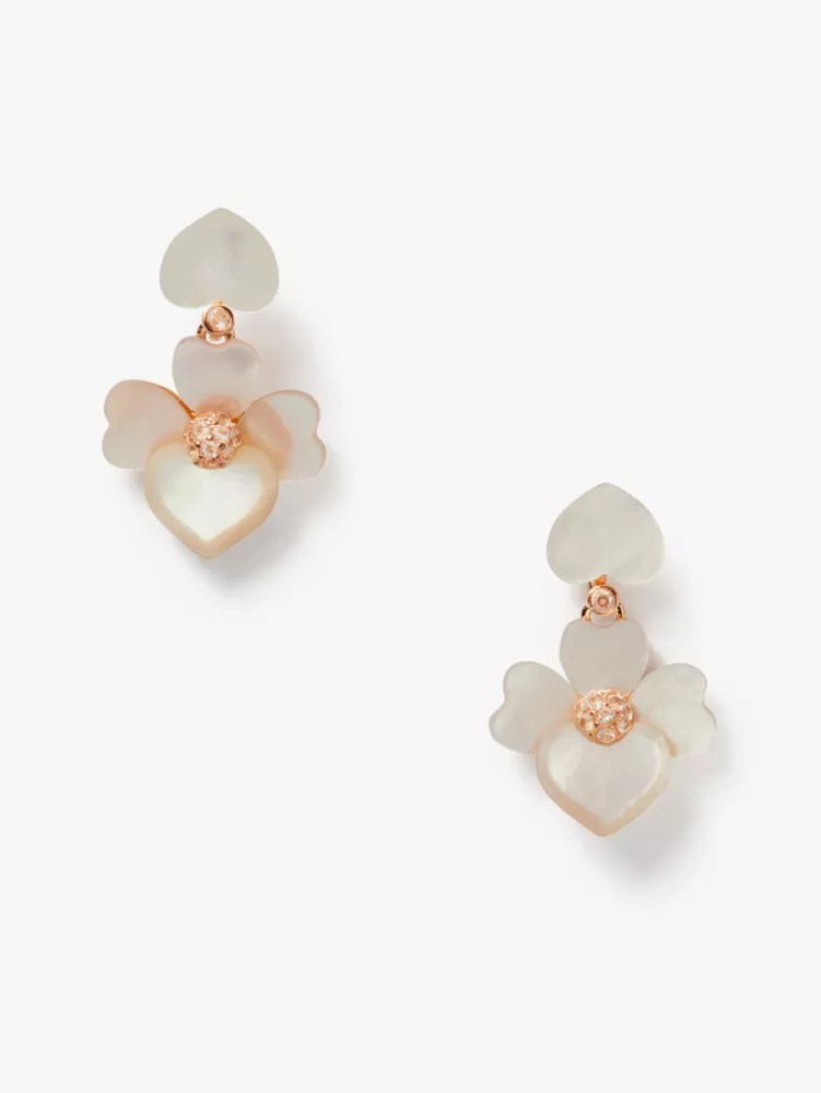 Precious Pansy Drop Earrings Kate Spade UK