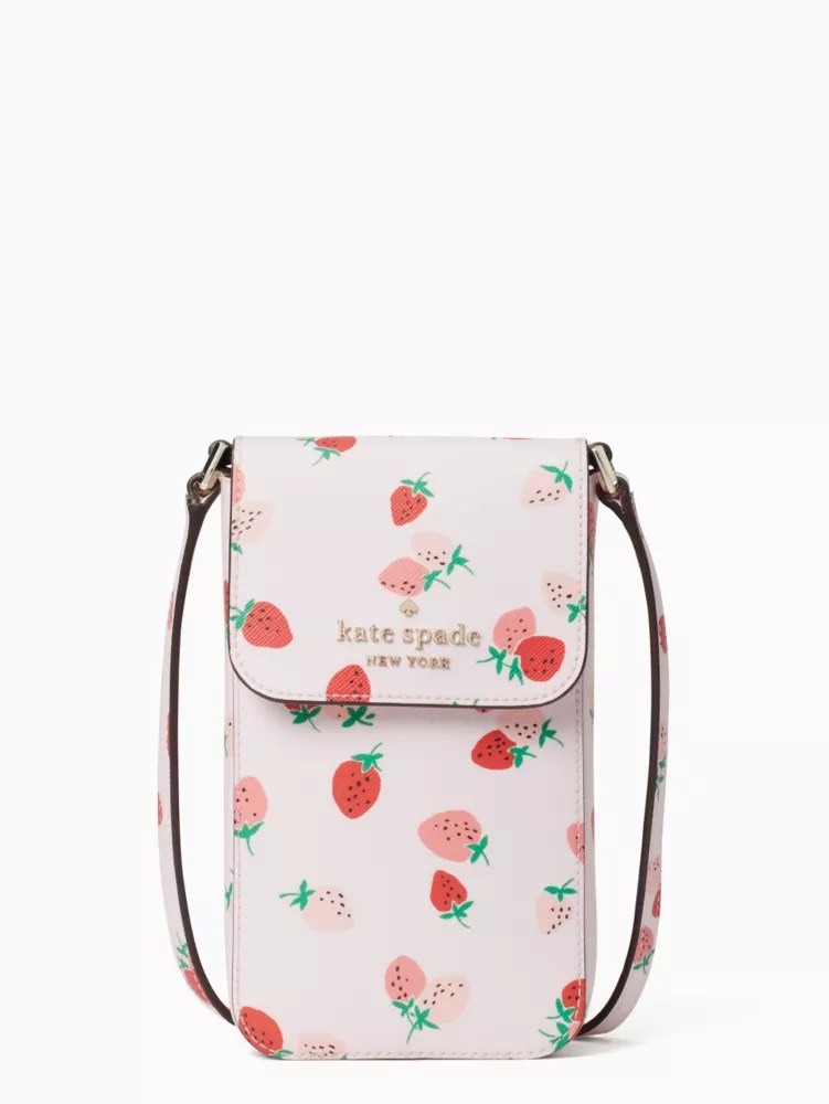 Women's pink multi staci wild strawberries north south flap phone