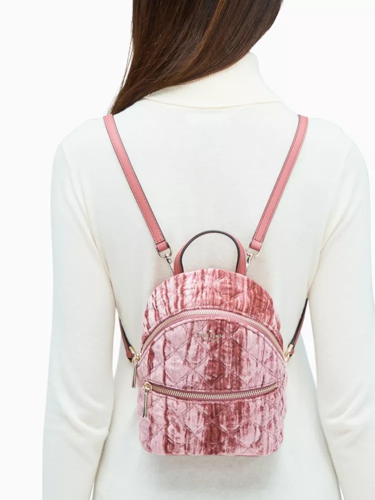 Top 60+ imagen kate spade backpack velvet Thptnganamst.edu.vn